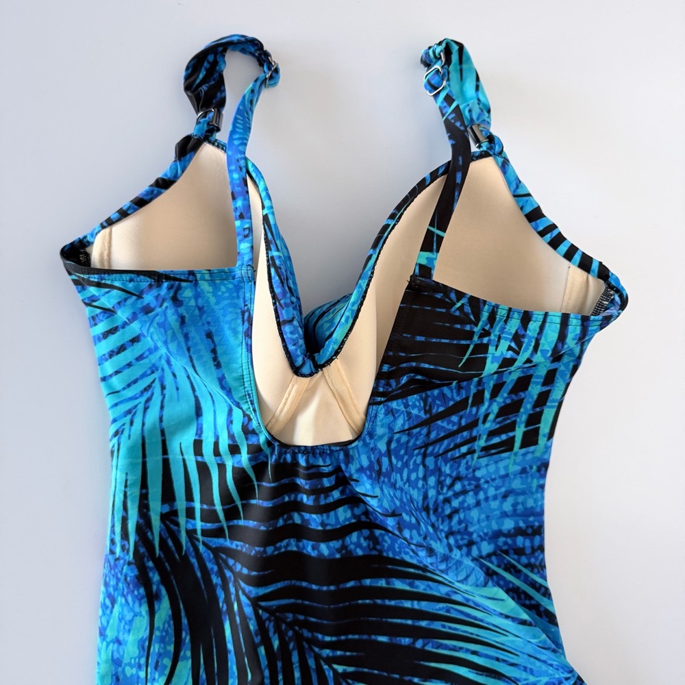 Miraclesuit Shadowcat Siren One-Piece Swimsuit Palm Design Size 16 View 3